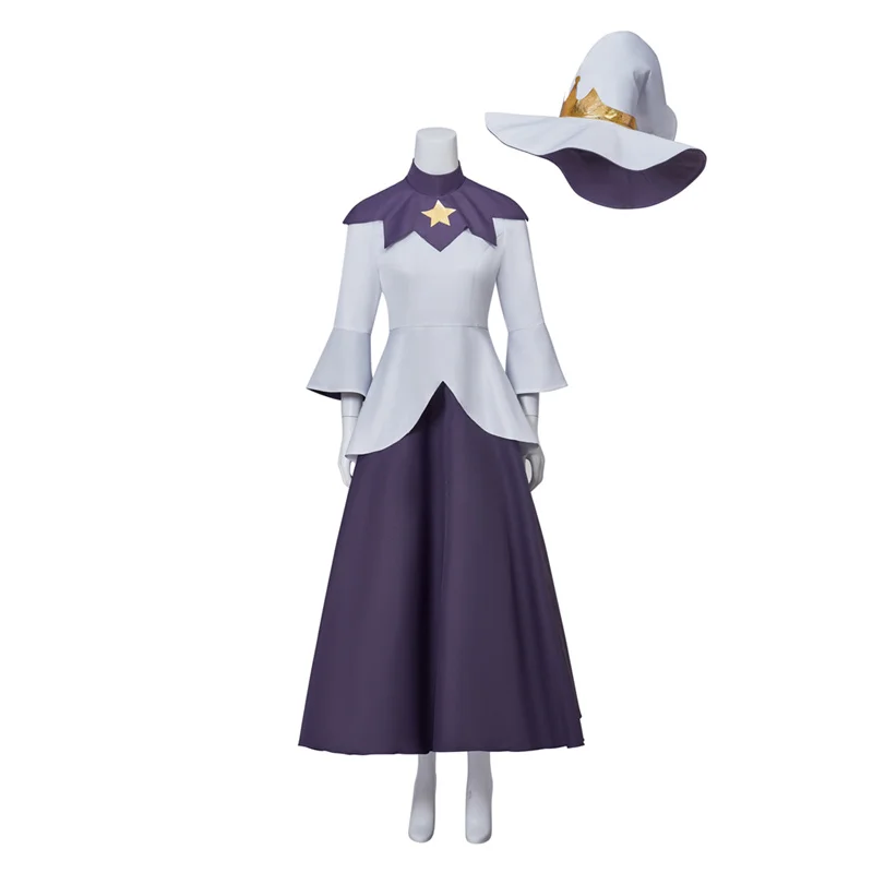Women’s Azura Cosplay DRESS The Owl Cosplay House Costume Dress The Good Witch Azura Uniform With Hat Full Set