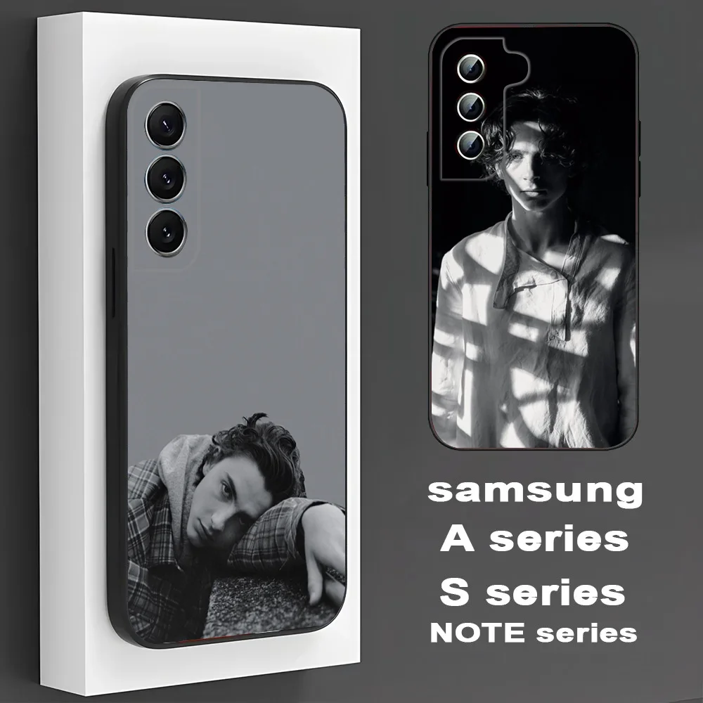 Чехол для телефона T-Tetuvhee C-Chalamet Samsung Galaxy A52 A12 A51 S21 Edge S22ULTRA S23 S20LITE Plus Ultra Black Cover