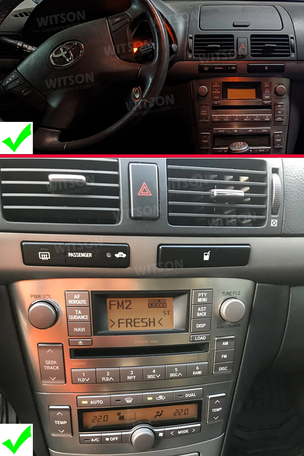 WITSON Android радио Octa-core автомобильный DVD-плеер для Toyota Avensis 2002 - 2008 T250 2 II беспроводной