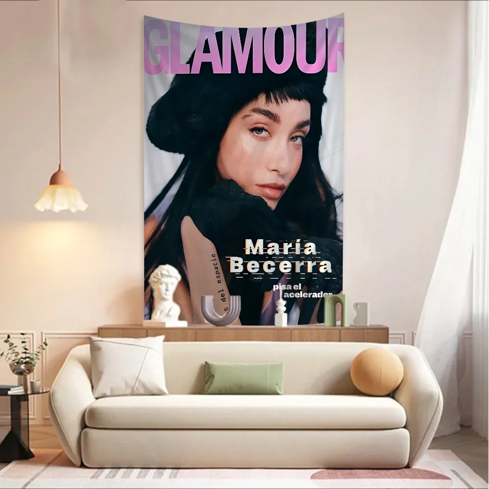 Настенный Гобелен Maria Becerra La Nena De Argentina Настраиваемый Полиэстер Хлопок Декор Для