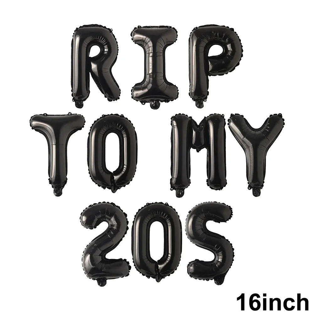 

Надувные шары Rip to My 20s черные AADECORZZ