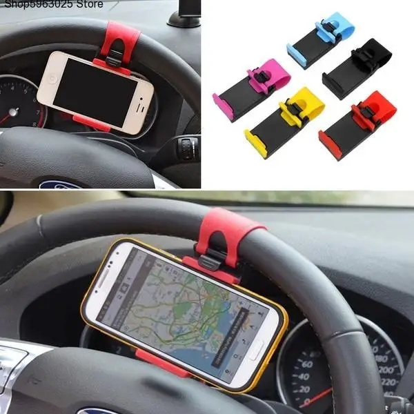 

Автомобильный держатель на рулевое колесо для iPhone 8 7 7Plus 6 6s, Samsung, Xiaomi, Huawei