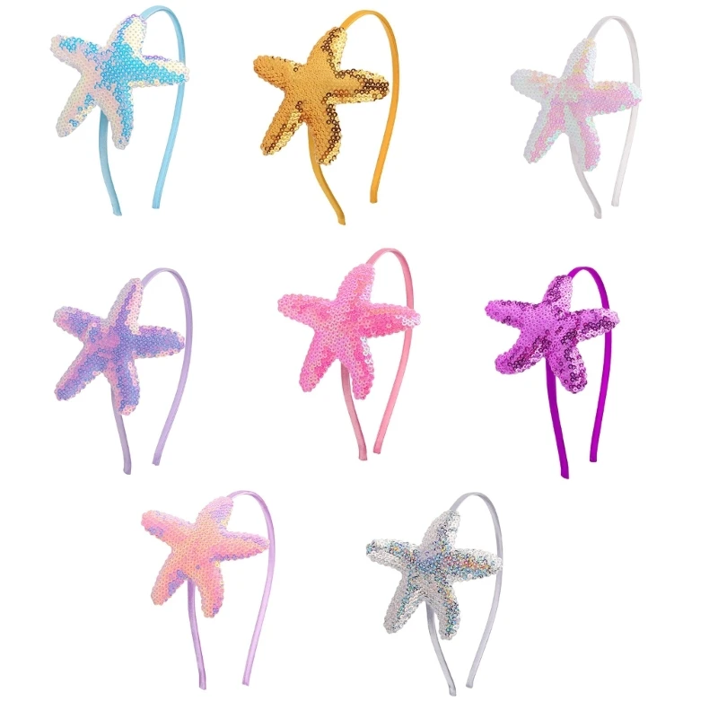 

652F Gorgeous Glitter Flower Girl Headbands Prom Dress Up for Show Performance Stage