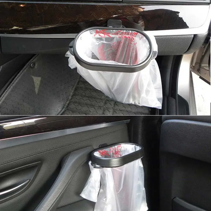 

Car Trash Bag Auto Trash Can Foldable Car Organizer Frame Vehicle Car Accessories Garbage Bag Storage Hanging Holder