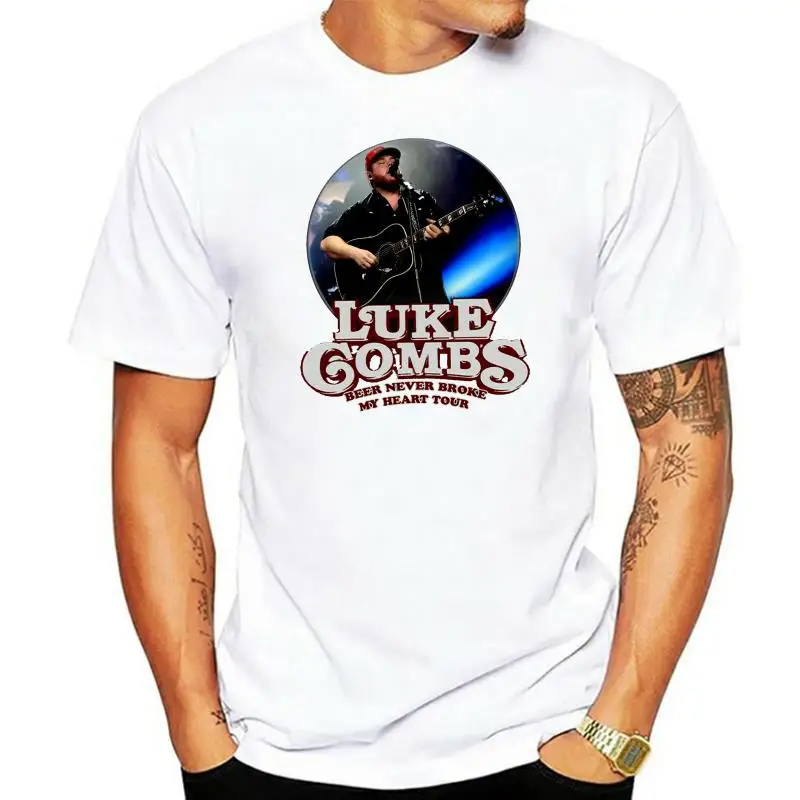 

Luke Combs Beer Never Broke My Heart Tour Concert 2022 T Shirt Black Size S-3Xl Loose Size Tee Shirt