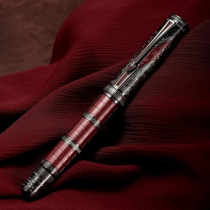 Ручка перьевая HongDian D5 серии Qin изысканная гравировка в стиле ретро наполнитель