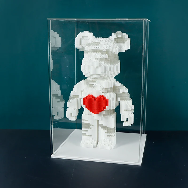 Bearbrick – boîte de présentation transparente en acrylique  Micro blocs de construction de 40cm