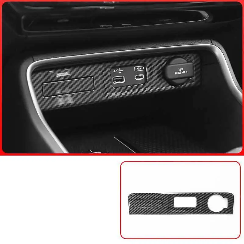 

USB Panel Trim Console Lighter Carbon Fiber Durable Interior Decoration Waterproof For Honda For CRV 2023-2024