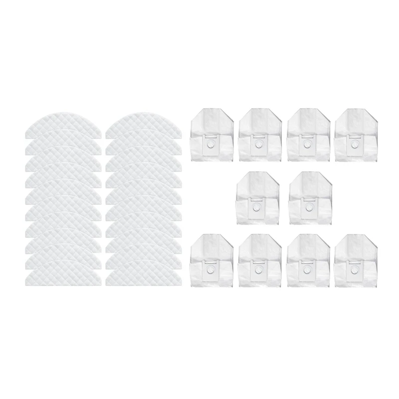 

20X Disposable Mop Cloth For Roidmi EVE Plus Robot Vacuum Cleaner Mop & 10Pcs Dust Bag For Roidmi EVE Plus