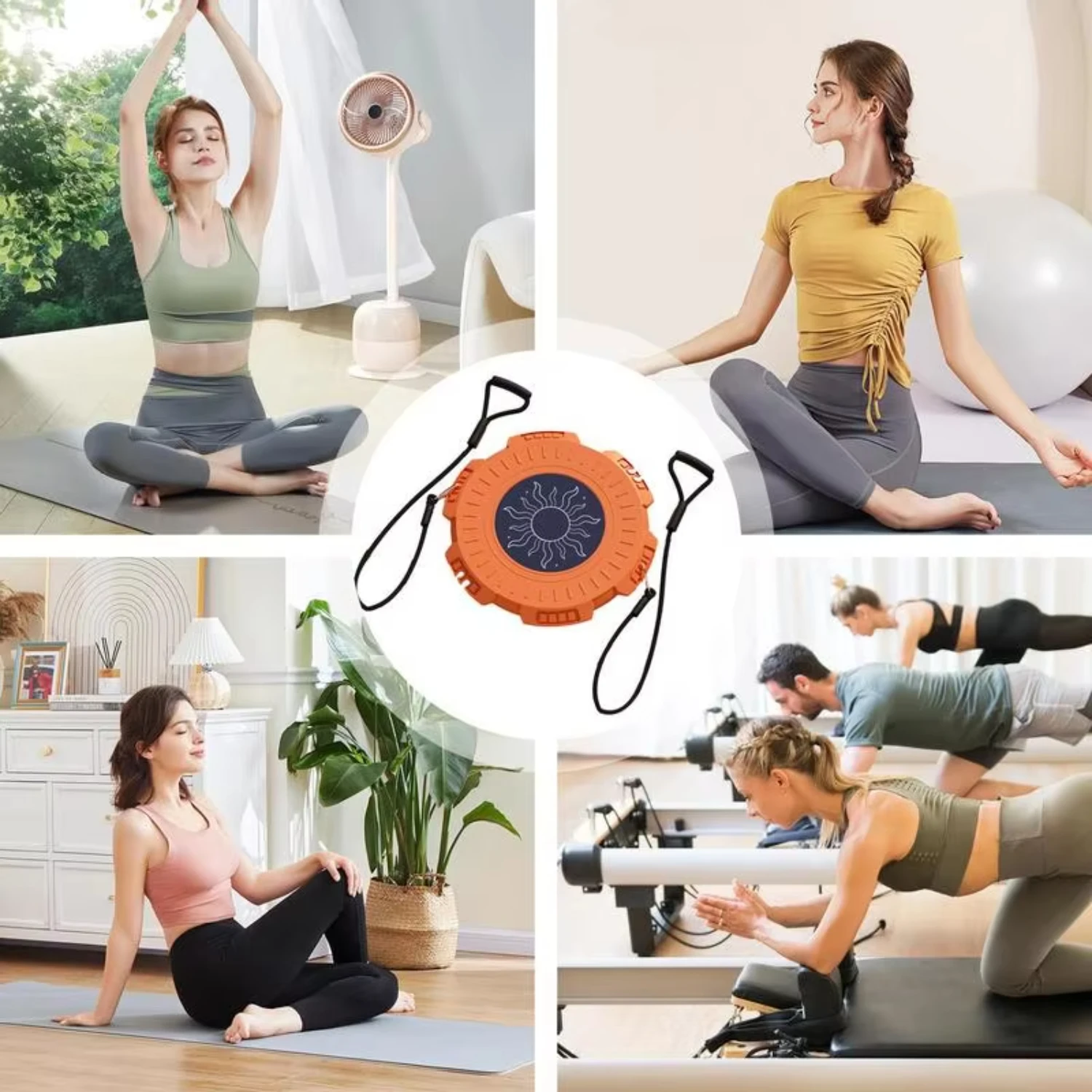 Ab Twist Board Twisting Waist Disc Workout Machine Large Fitness Balance With Tension Rope And Magnet Muscles |