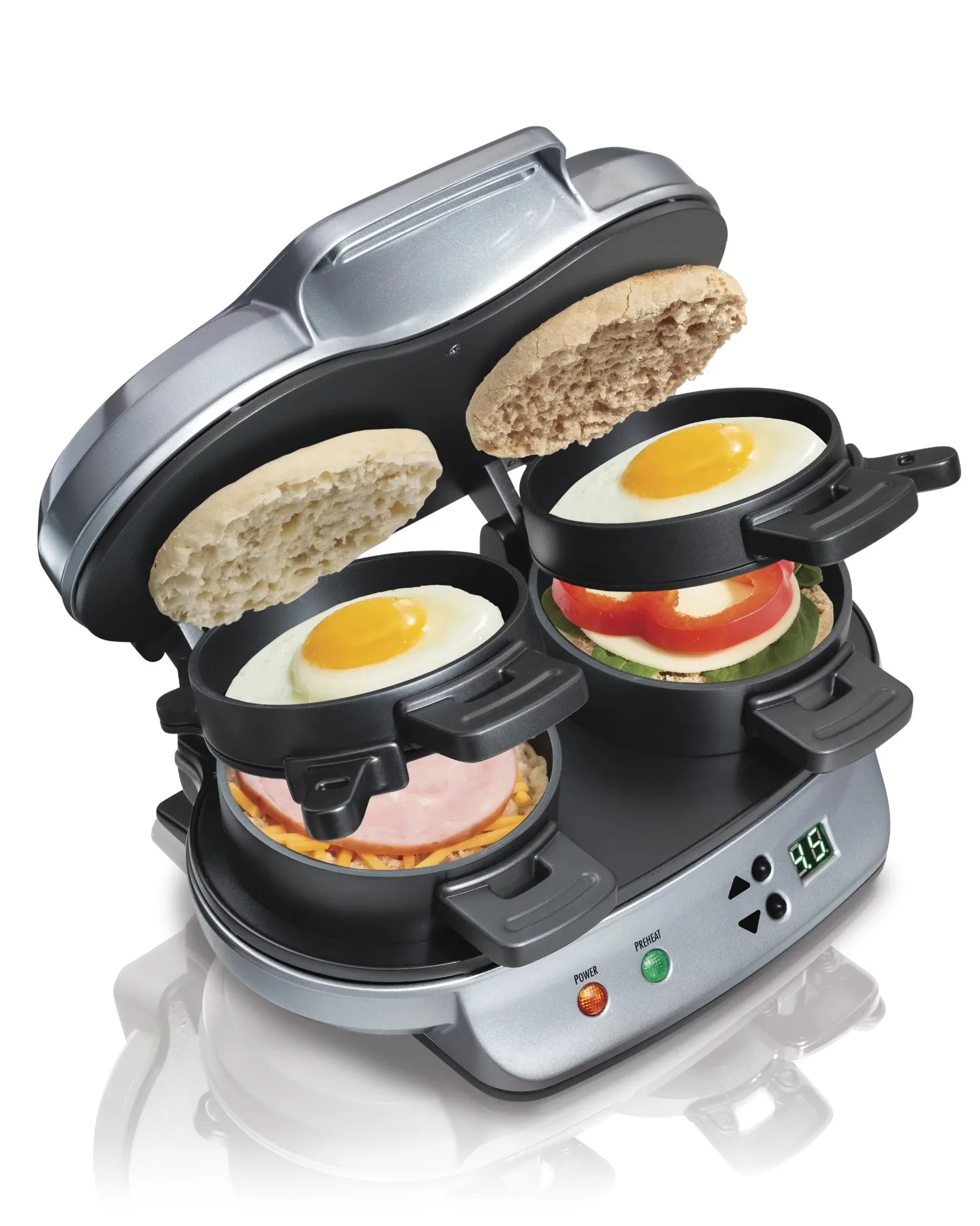 

Dual Breakfast Sandwich Maker
