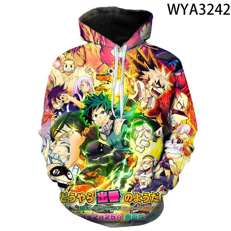 

Anime My Hero Academia Boku No Hero Academia Printed 3D New Hoodies Men Women Children Sweatshirts Casual Streetwear