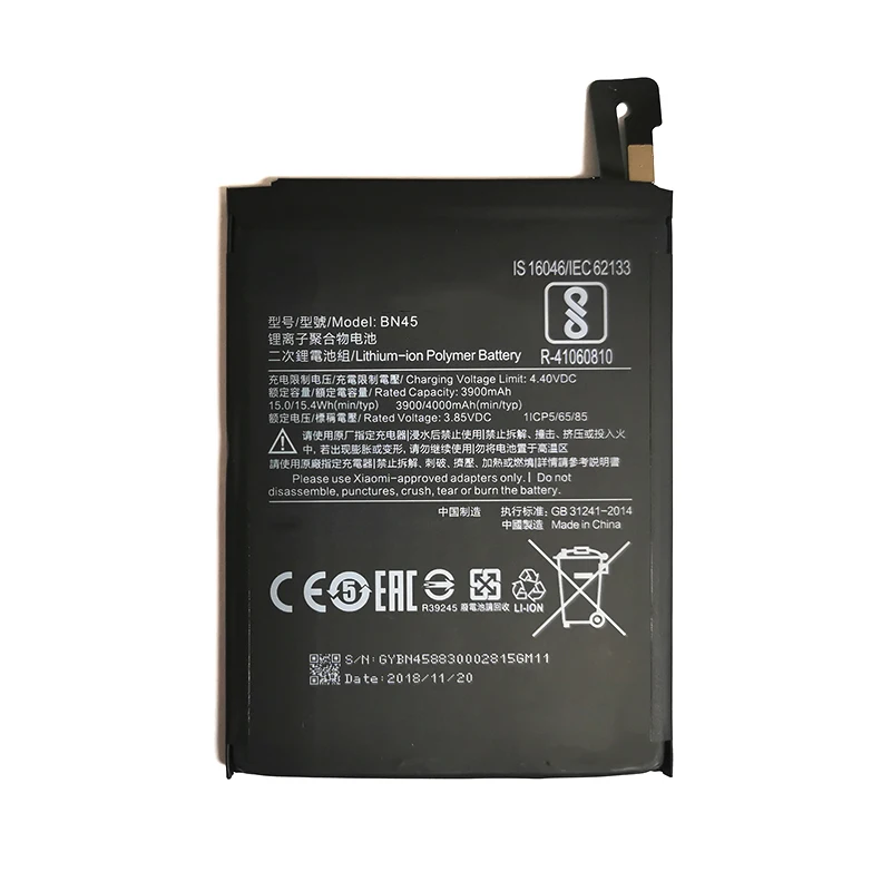 

Оригинальный сменный аккумулятор OHD BN45 для Xiaomi Mi Redmi Note 5 Redmi note5 Redrice Note5 Аутентичные батареи для телефона 4000 мАч