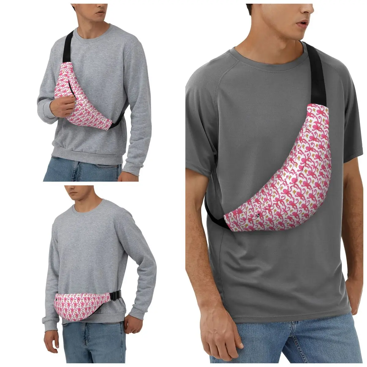 Заказная забавная сумка в стиле преппи с рисунком обезьяны кролика для