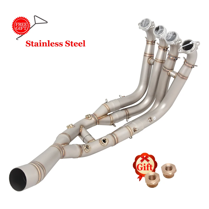 Слипоны для BMW S1000RR 2019-2025 S1000R 2021-220 Полная выхлопная система мотоцикла, коллектор передней звено, трубка из титанового сплава