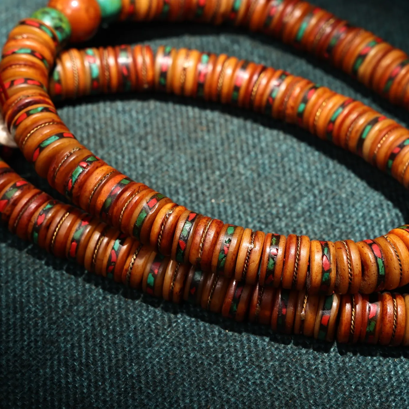 Коллекция тибетских храмов 28 дюймов резьба в старом Кабале 108 буддийские бусины