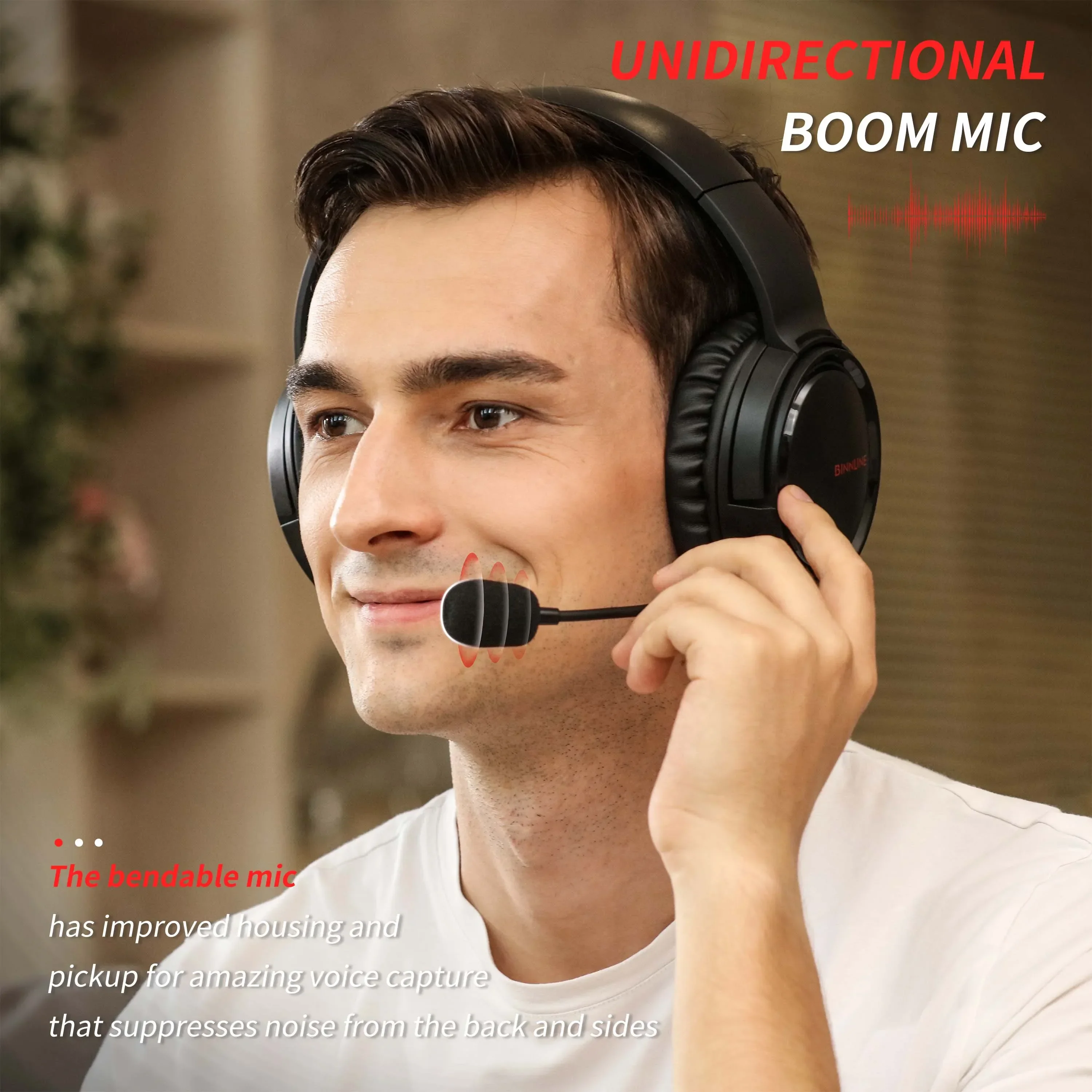 Игровые наушники BINNUNE с микрофоном для Xbox серии One PS4 PS5 PC