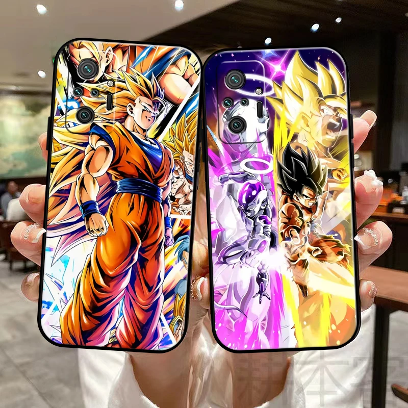 

Dragon Ball Saiyan Phone Case For Xiaomi Redmi Note 9T 9S 9 Pro Max 10 10X 10 Pro Max 10T 10S 5G Back Black Carcasa Coque Soft
