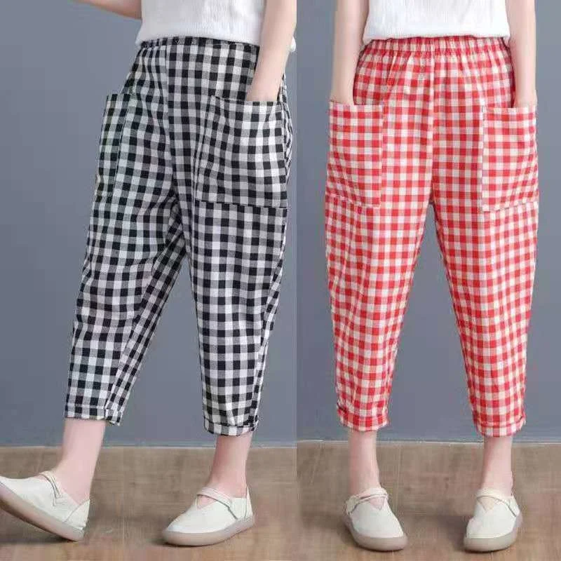 

150 kg large new wide leg pants women's thin 9-point pants fat sister loose casual pants plus size women clothing