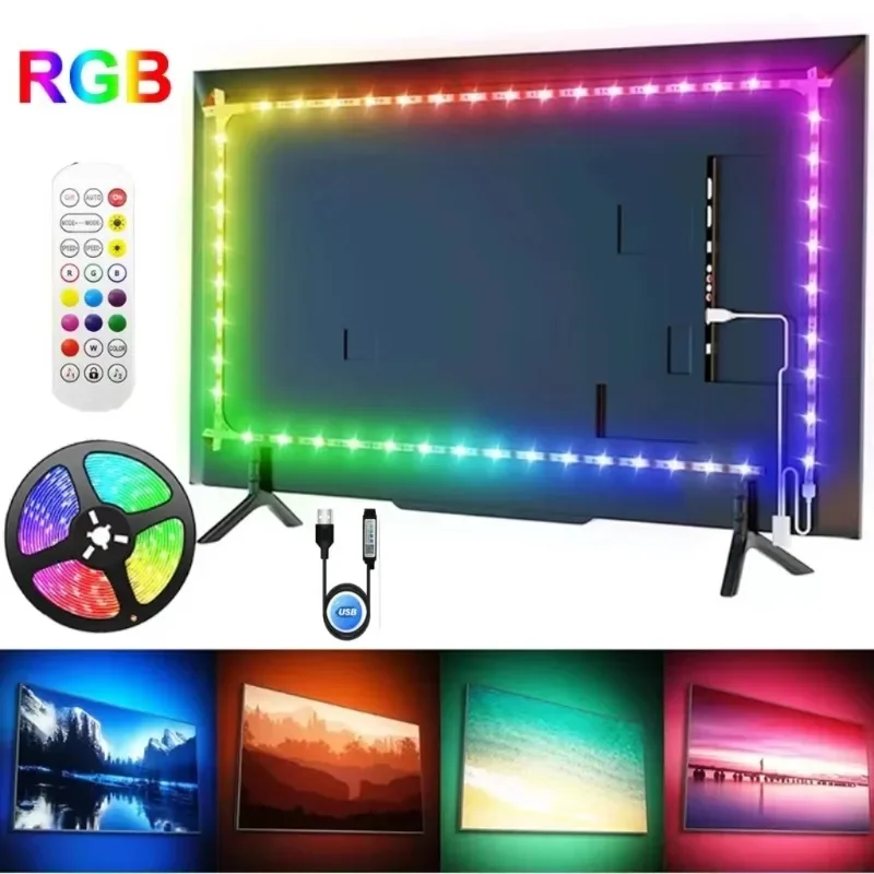 

Led Strip Light 5050 RGB Bluetooth USB Led Lights 1M-10M Flexible Ribbon Led Lamp Tape Diode Luces TV BackLight Room Decoration