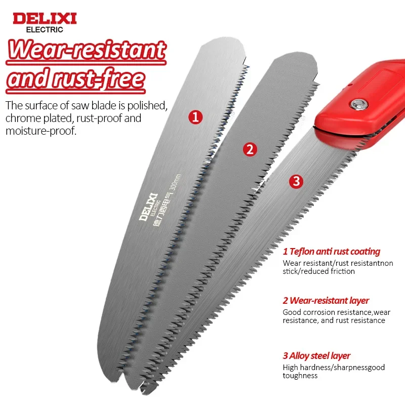 Пила Бытовая Компактная ручная для резки металла дерева и быстрого складывания