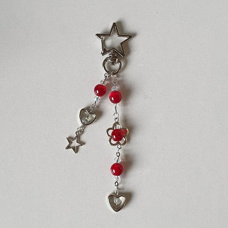 Красная звезда сердце из бисера фотозвезда очарование ручной работы