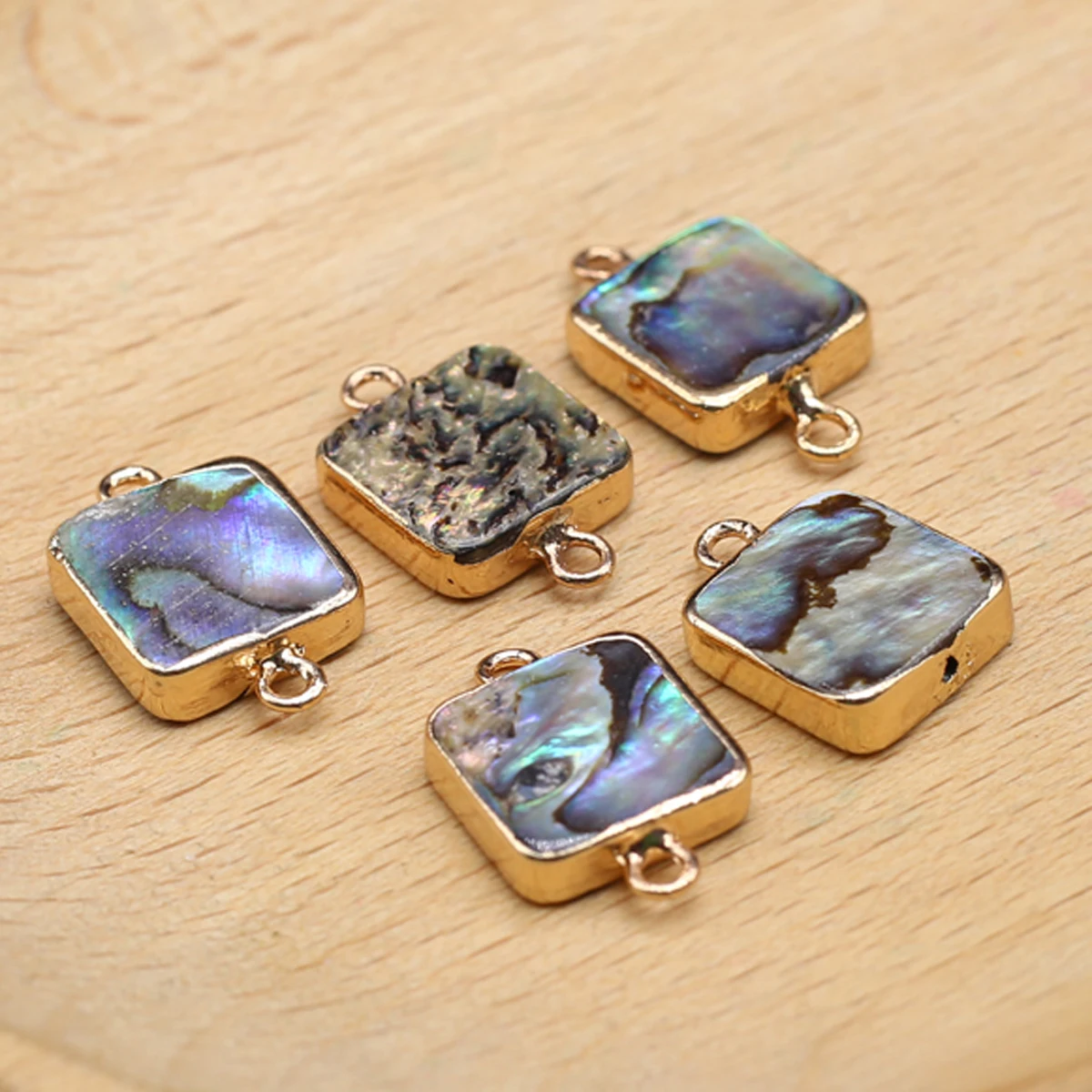 

Wholesale Natural Abalone Shell Pendants Colorful Shell Connector for Jewelry Making Diy Women Necklace Earring Crafts