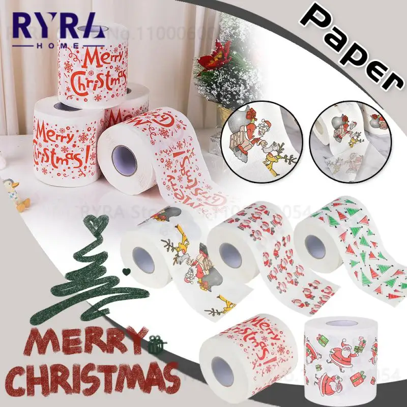 

Рождественские узоры серии Рулонная Бумага Рождественские украшения принты Милая туалетная бумага рождественские украшения домашняя бумага рулонная бумага