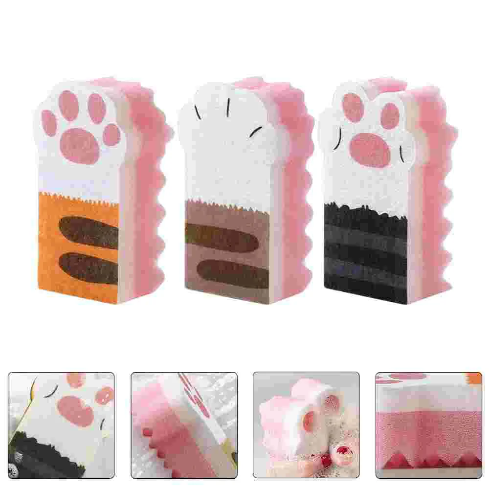 

Sponge Dish Sponges Scrubber Cleaning Brush Cleaner Pad Wash Dishwashing Kitchen Scrubbing Bathtub Pot Non Sink Cat Washing