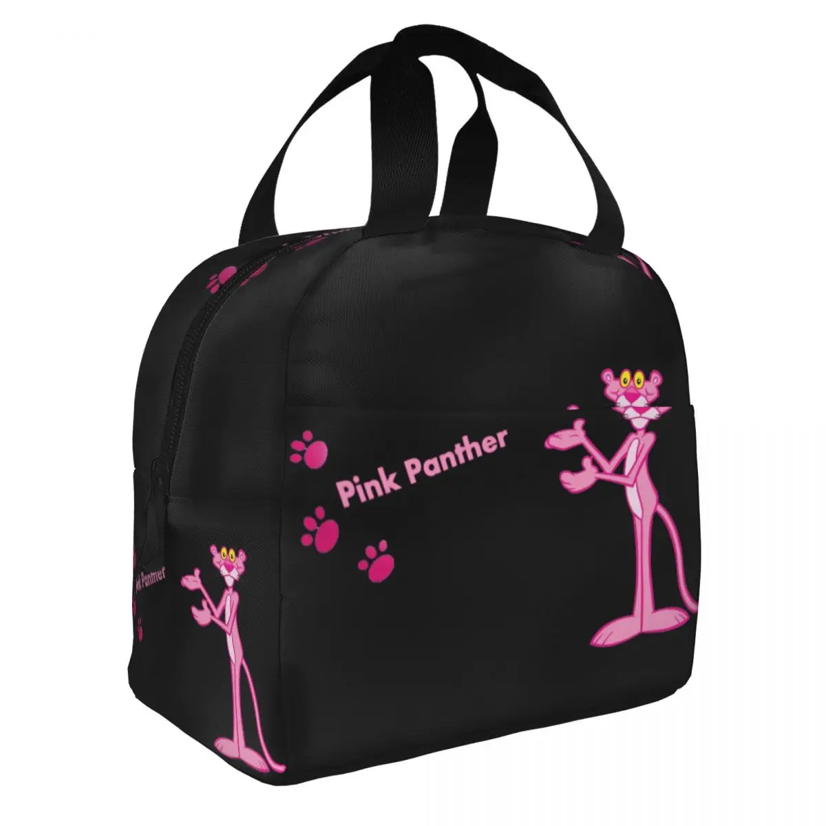 Pink Panther Lunch Bento Bags Portable Aluminum Foil thickened Thermal Cloth Lunch Bag for Women Men Boy