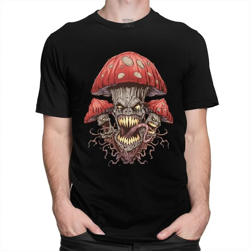 

Новое поступление, волшебная футболка Psilocybin с монстром и грибами, летняя футболка с коротким рукавом, футболки в стиле Харадзюку С грибками, красивая рубашка в стиле хип-хоп