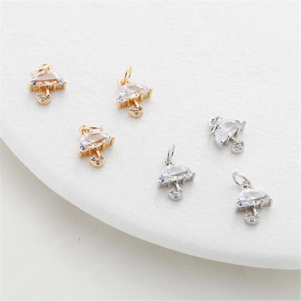 

Подвеска-зонтик с цирконом, 9 х11 мм