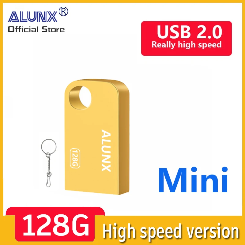 ALUNX 100% Genuine Pendrive 128Gb Memory Stick 32Gb 4Gb Metal Usb Flash Drive 128Gb Pen Drive 64 Gb 8Gb Usb Stick 16 Gb