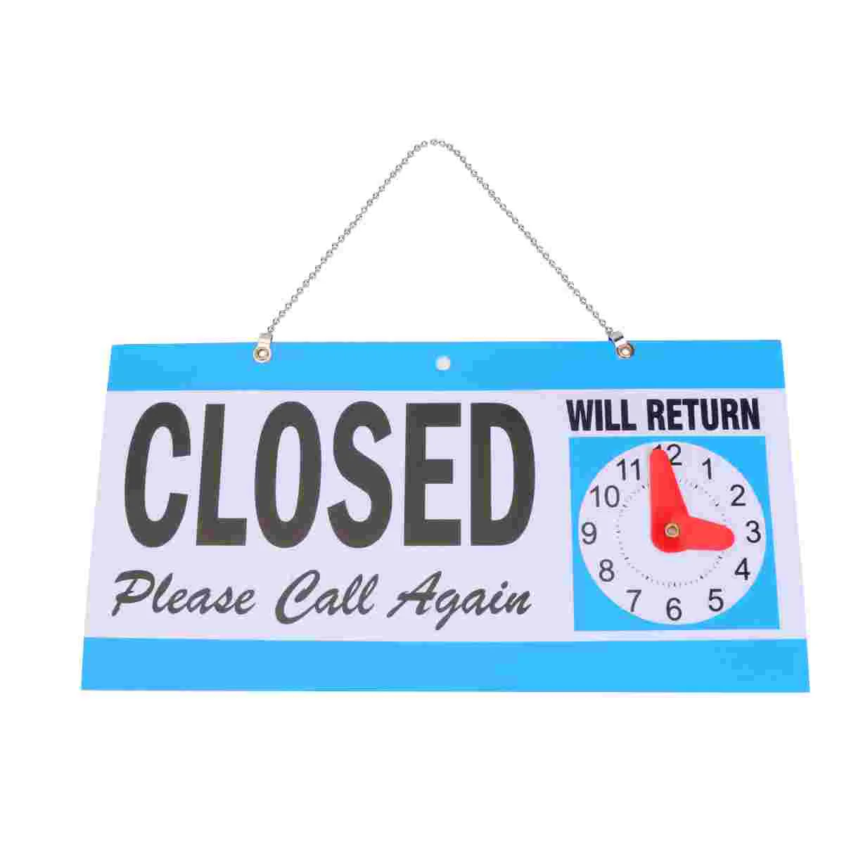 

Board Welcome Pvc Sign Hanging Open Door Closed Business Signage Hours Will Return Clock Label Neon Operation Plastic