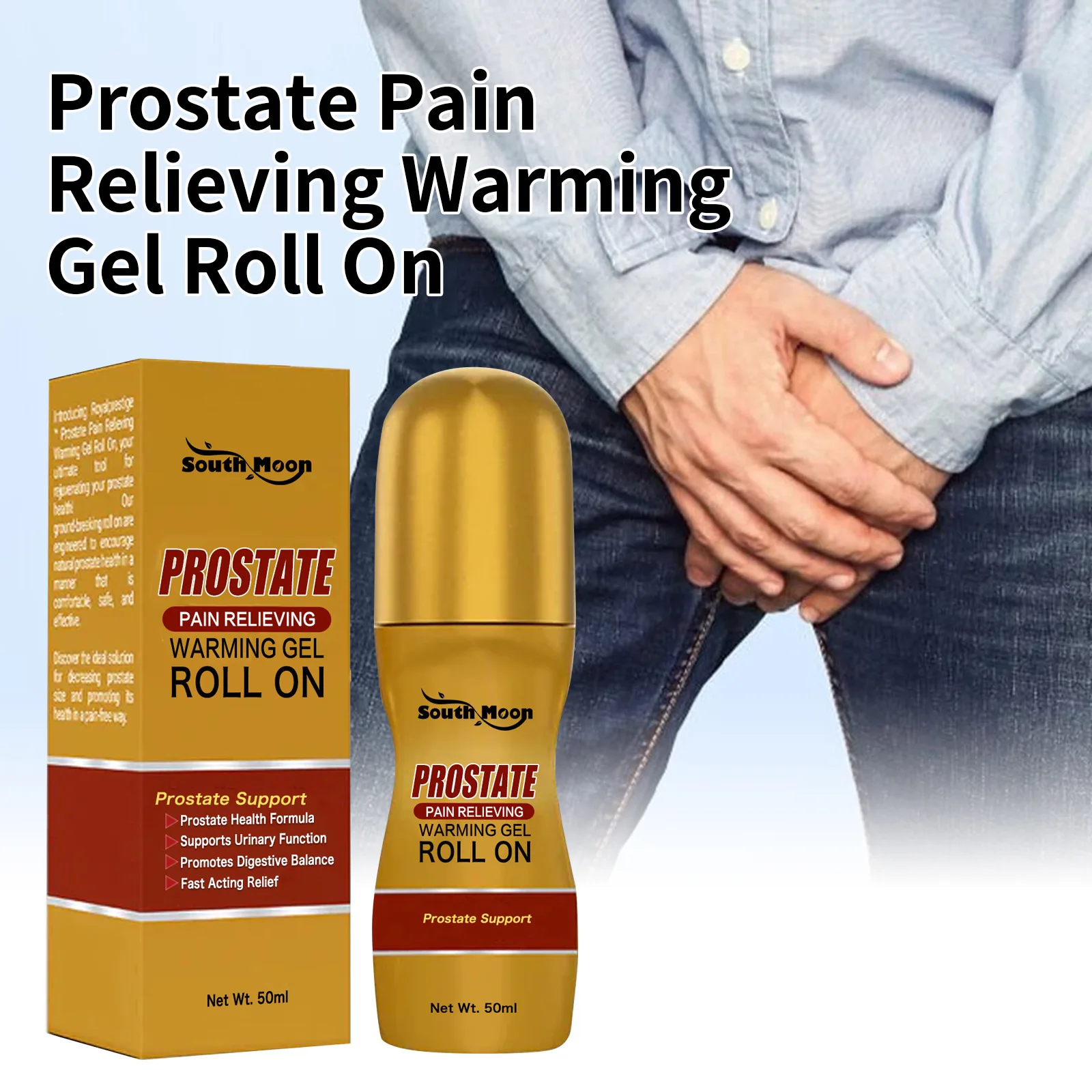 

1 Bottle Men's Care Gel Ball To Alleviate Discomfort In Front of The Strong Body Care Massage Gel