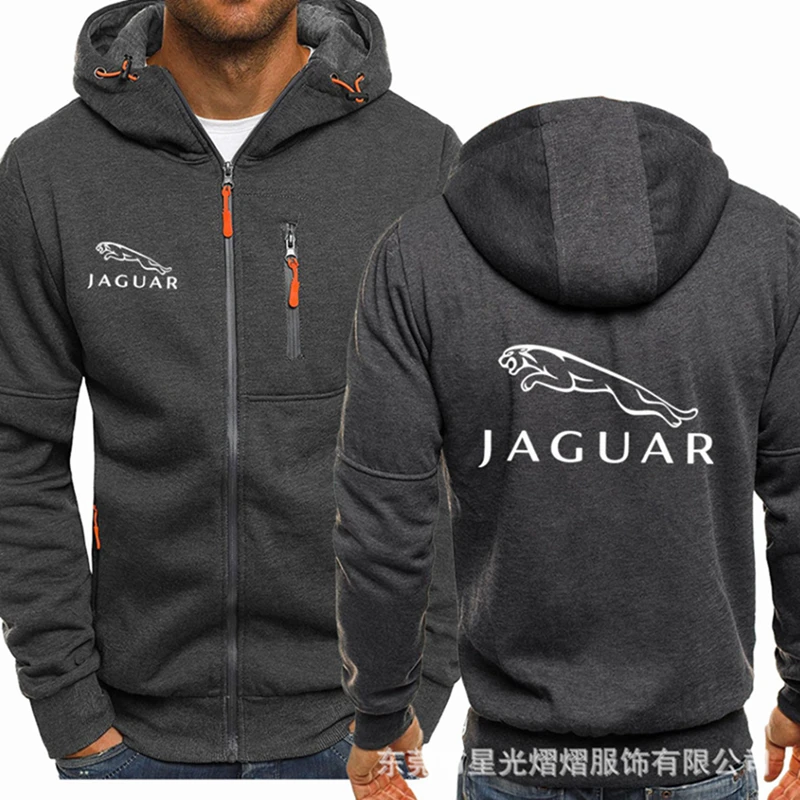 

2022 NEW fashion men's Spring New motorcycle JAGUAR Hoodie cotton casual zipper men's Hoodie