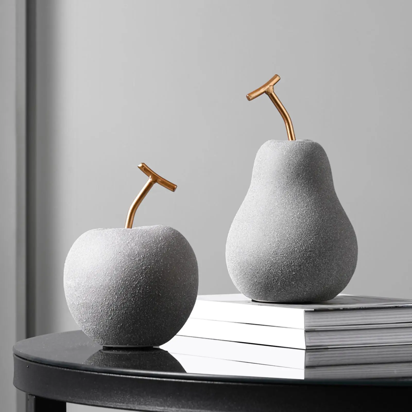 

Creative 3D Fruit Statue Ceramic Figurine Tabletop Artworks Sculpture Crafts