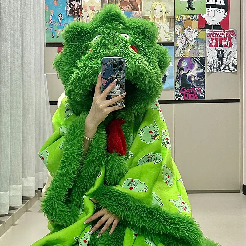 Аниме Mob Psycho 100 Dimple косплей накидка с героями мультфильмов пижама капюшоном