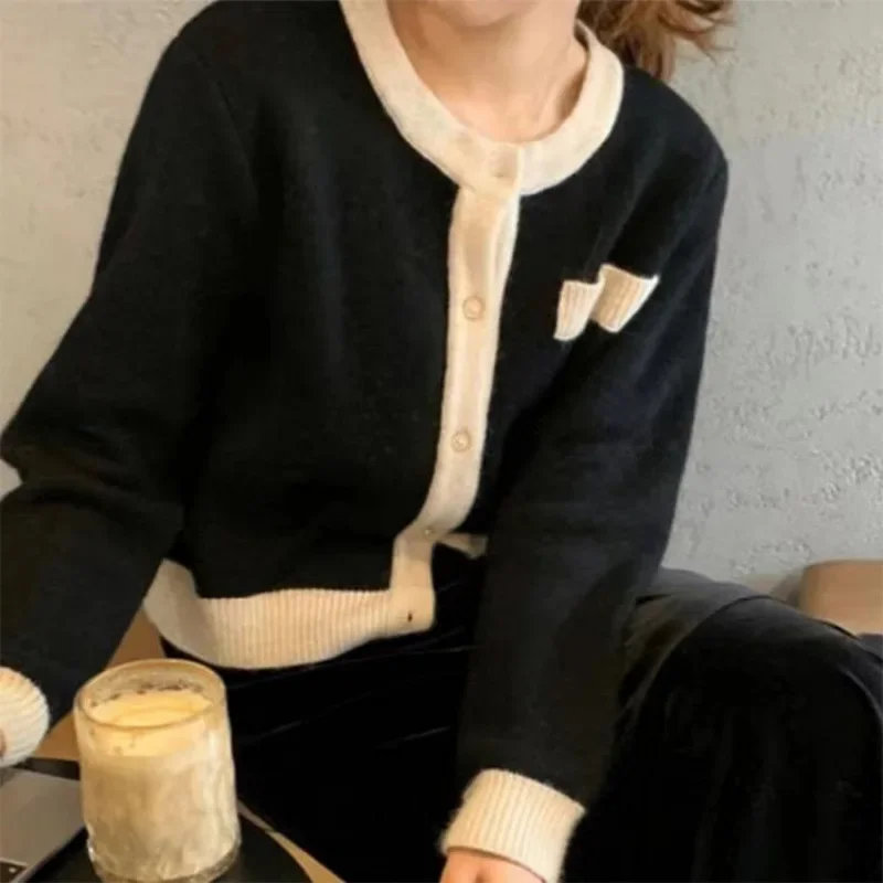 Свитер на пуговицах со свежим жемчугом кардиган женский винтажный светский