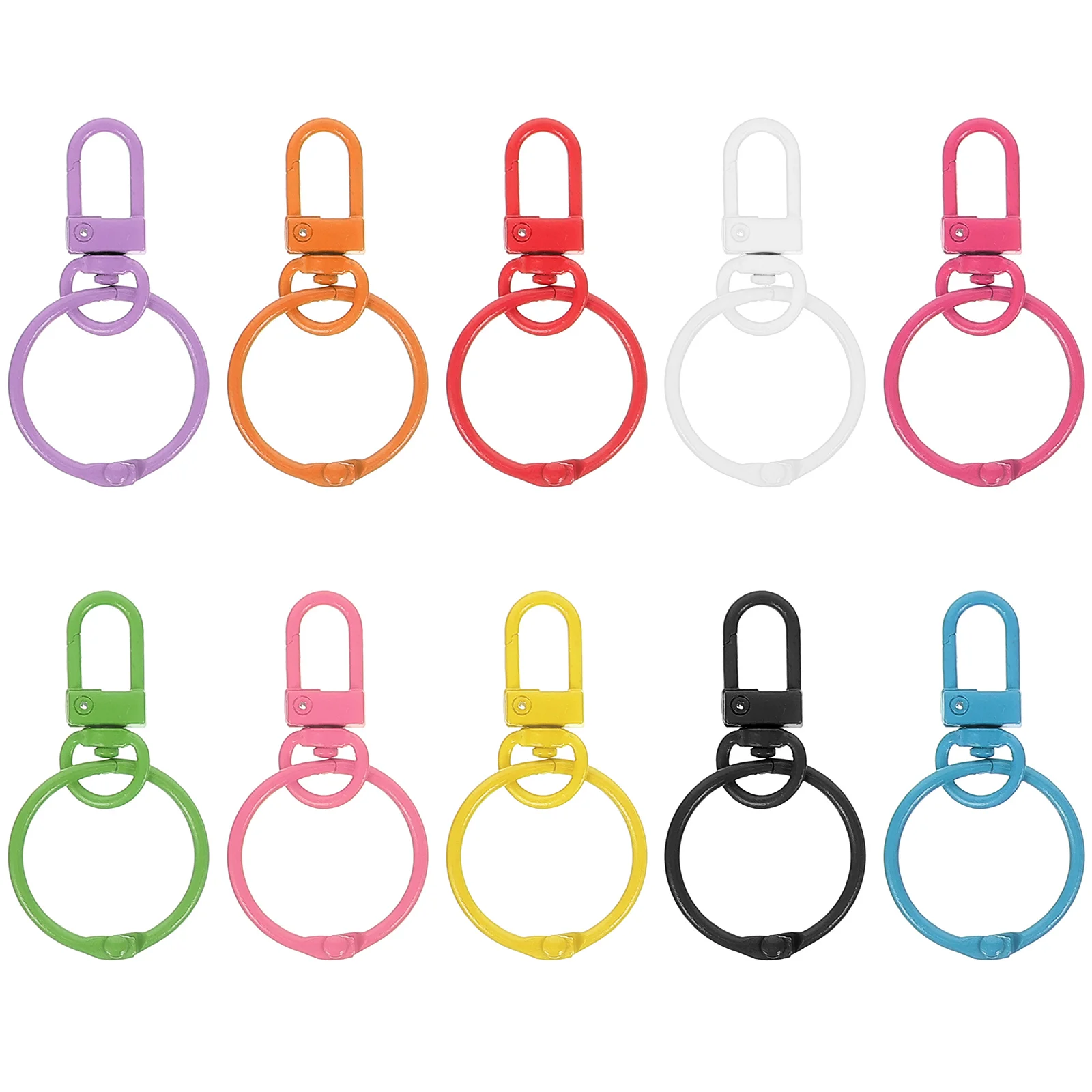 

10 Pcs Key Holder Color Keychain Buckle Rings Metal Bulk Lobster Clasps Zinc Alloy Keychains