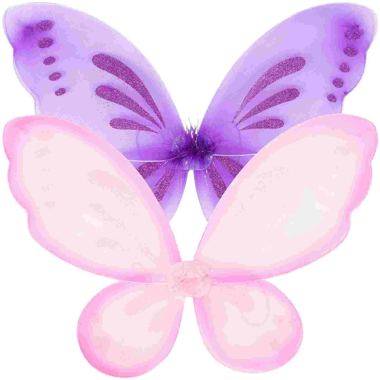 2 шт. розовое платье с крыльями бабочки и для девочек подвижное детское