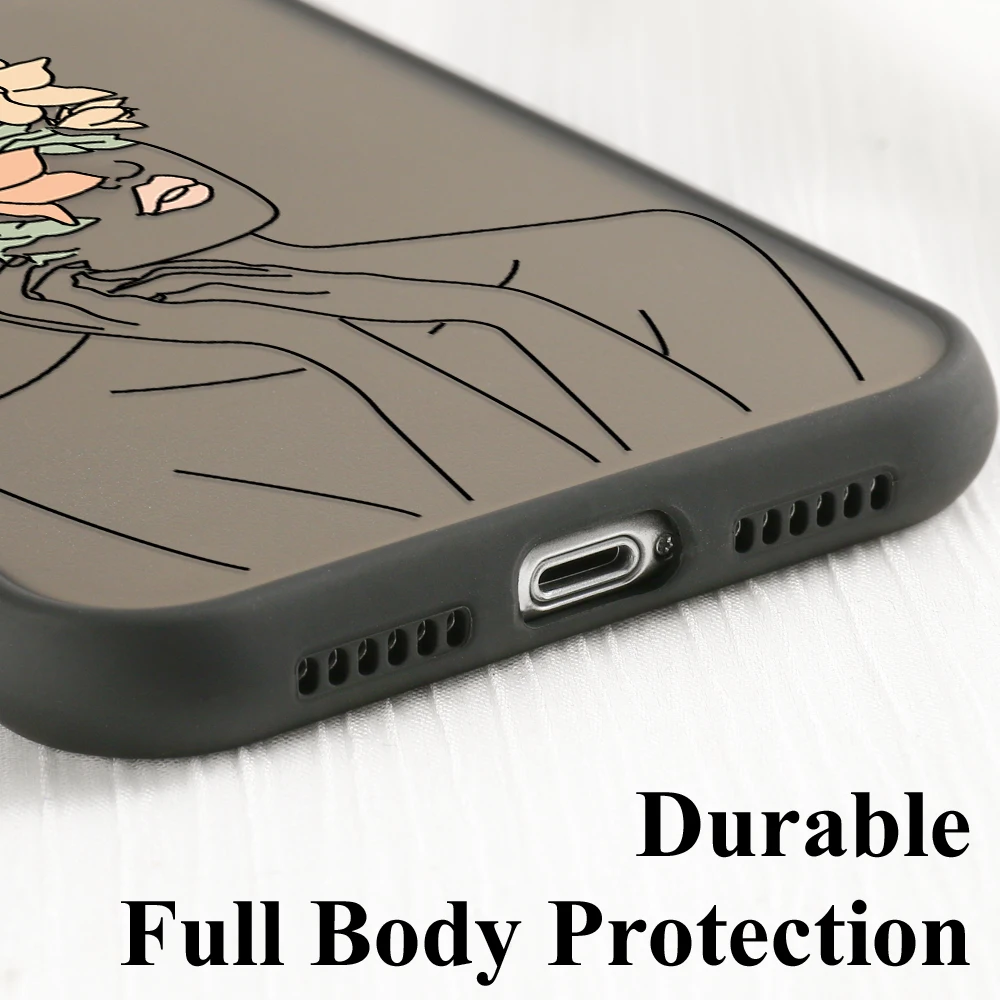 Kiss Line Drawing Case For Samsung S21 Case S22 Ultra S20 FE S21 Plus Samsung A12 A52 A53 A32 A13 A33 A52S 5G A51 A71 A21S Cover images - 6