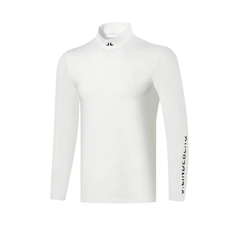 Autumn And Winter New Golf Men's Long Sleeve T-shirt Outdoor Sports Casual Shirt Warm Windproof Polo Neck