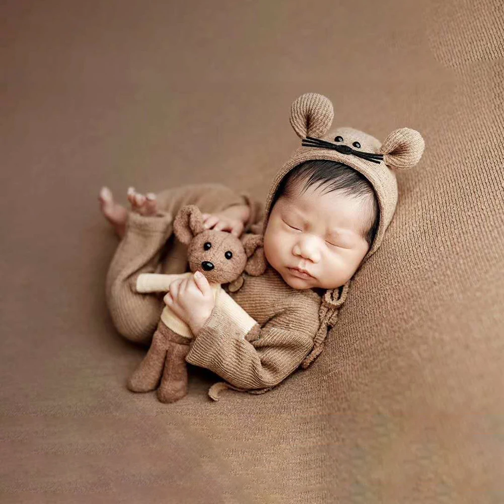 

3 шт./комплект, детский хлопковый комбинезон с шапкой