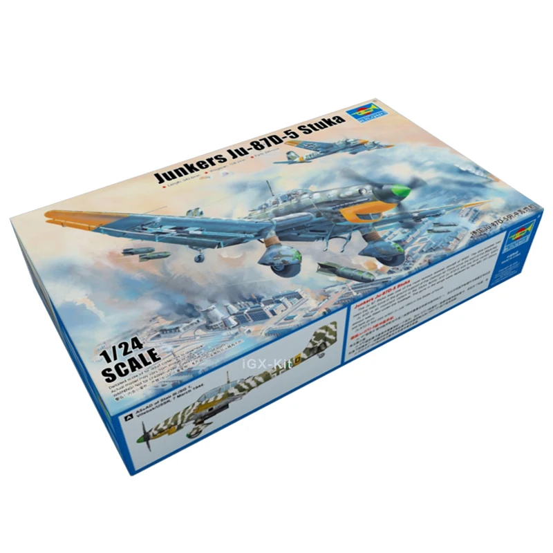 

Trumpeter 02424 1/24 немецкий JU87 Ju-87D-5 Stuka Div самолет-бомбардировщик Военная сборка игрушечная пластиковая модель строительный комплект
