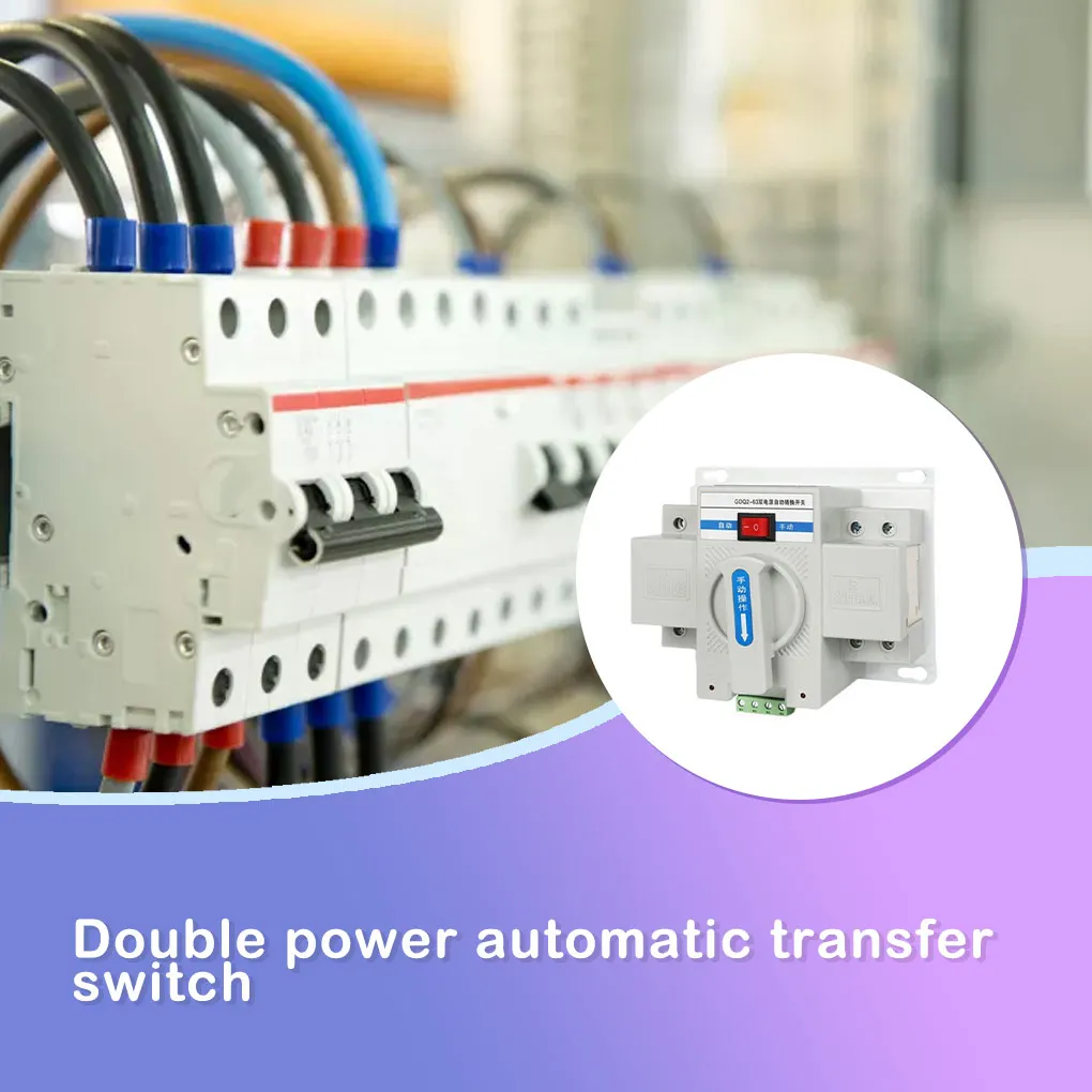 

ABS Electric Switch 10A Dual Power Rotary On Off Button Short-circuit Protection Household Electricity Controller