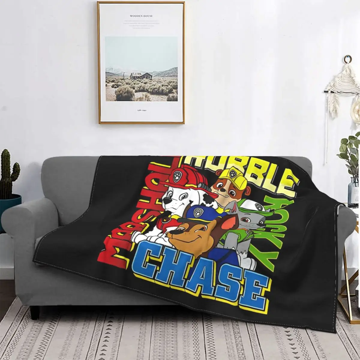 Трикотажные одеяла с логотипом собаки P-патруль бархатные классические