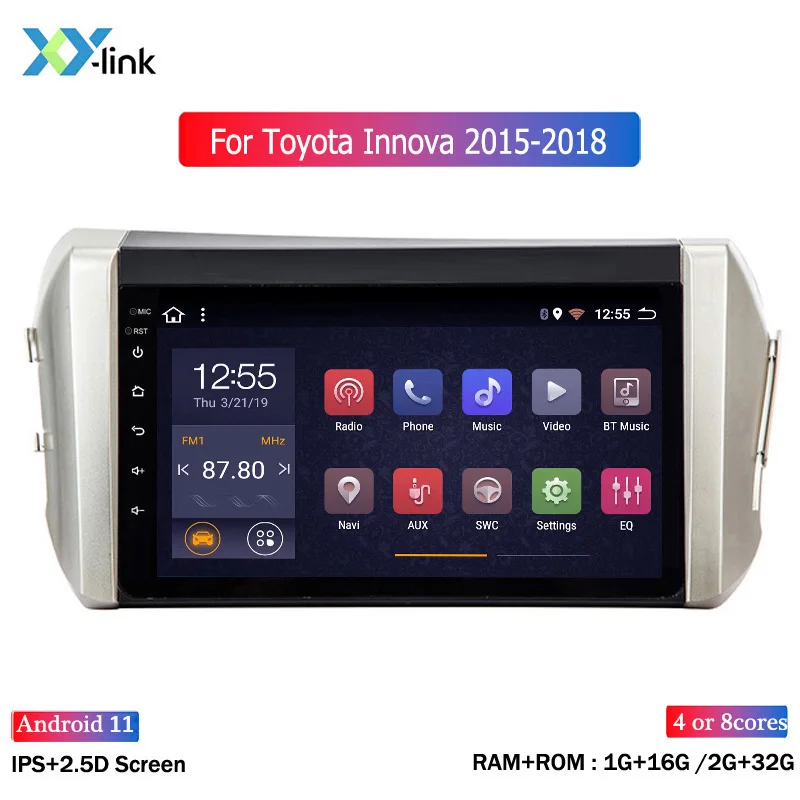Android 11 Car DVD Audio Player 10.1 Inch For Toyota Innova 2015-2018 GPS Navigation Multiemedia System Accessories Bt No 2 Din Android 11 Car DVD Audio Player 10.1 Inch For Toyota Innova 2015-2018 GPS Navigation Multiemedia System Accessories Bt No 2 Din