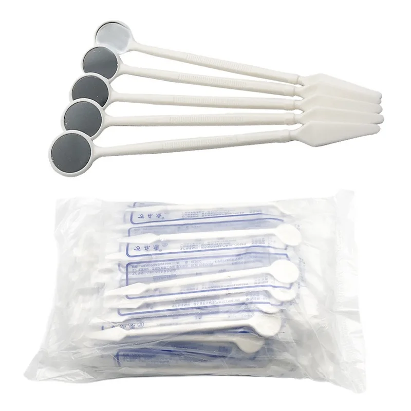 100 упаковок стоматологические одноразовые пинцеты зеркала для полости рта