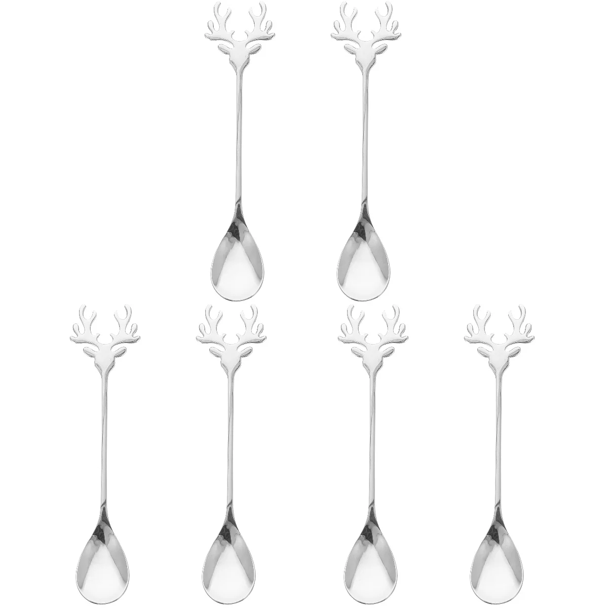 

Spoon Christmas Spoons Coffee Metal Ice Tea Teaspoons Cream Stir Stirring Cocktail Stirrers Sugar Honey Bar Tablespoons Mixing